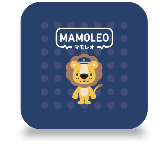 GPSタグ MAMOLEOキャラクター「レオくん」のオリジナルカバー